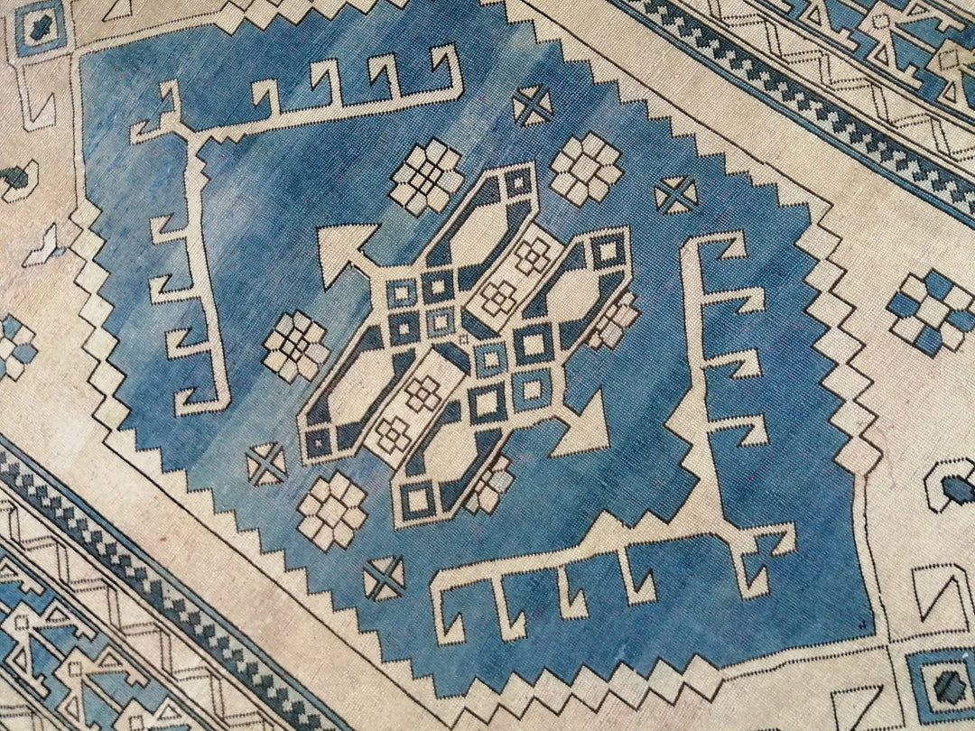 Blue Turkish Oushak Rug 7' 3" x 10' 7" Hand-Knotted | No. WR92234
