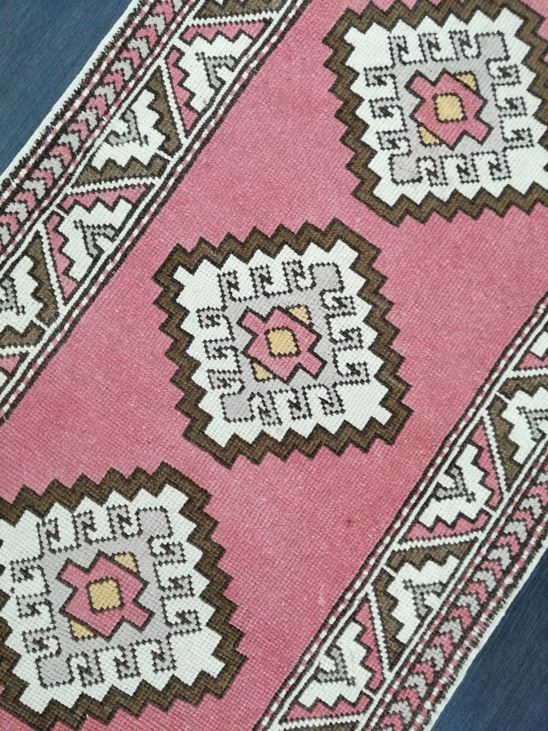 Pink Turkish Runner Rug 2' 9" x 12' 8" Hand-Knotted pattern