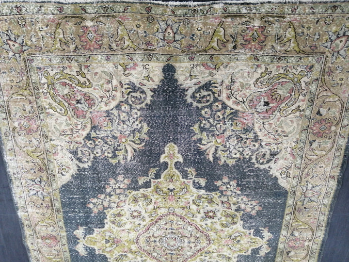 Beige Turkish Oushak Rug 6' 10" x 9' 7" Hand-Knotted view