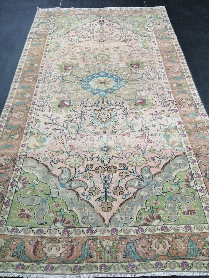 Rust Turkish Oushak Rug 4' 8" x 8' 3" Hand-Knotted view