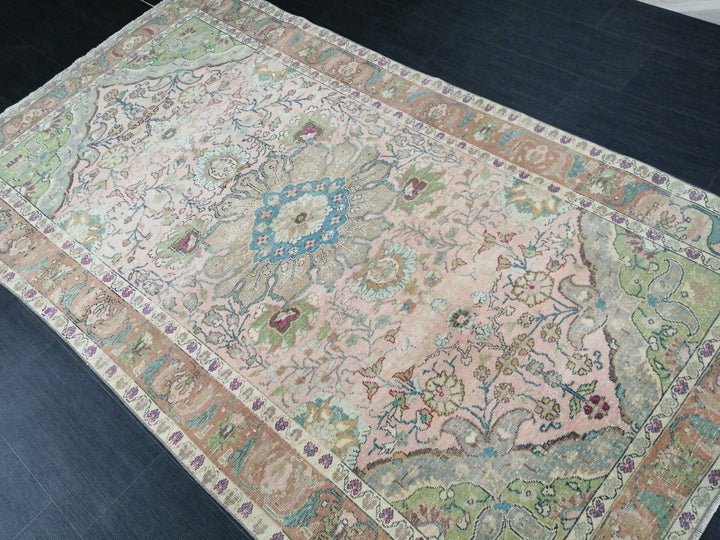 Rust Turkish Oushak Rug 4' 8" x 8' 3" Hand-Knotted