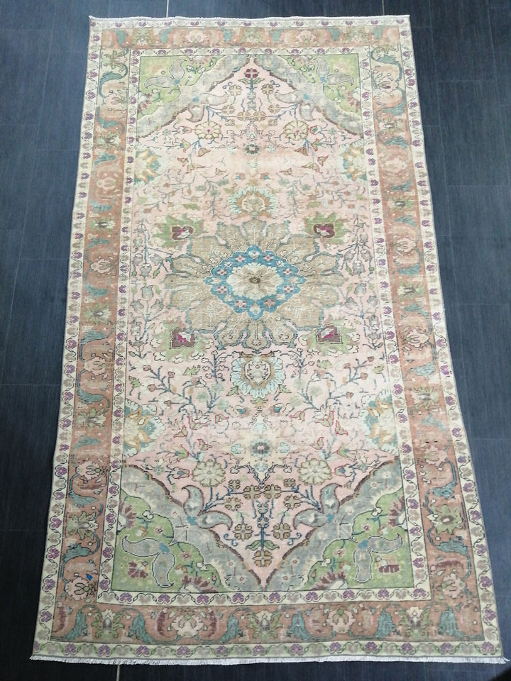 Rust Turkish Oushak Rug 4' 8" x 8' 3" Hand-Knotted view 9