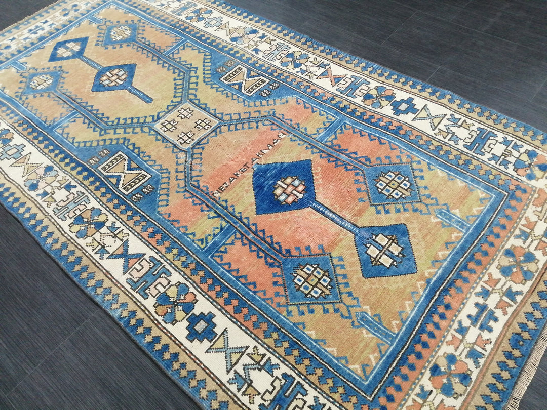 Turkish Oushak Rug 3' 7" x 6' 6" Hand-Knotted