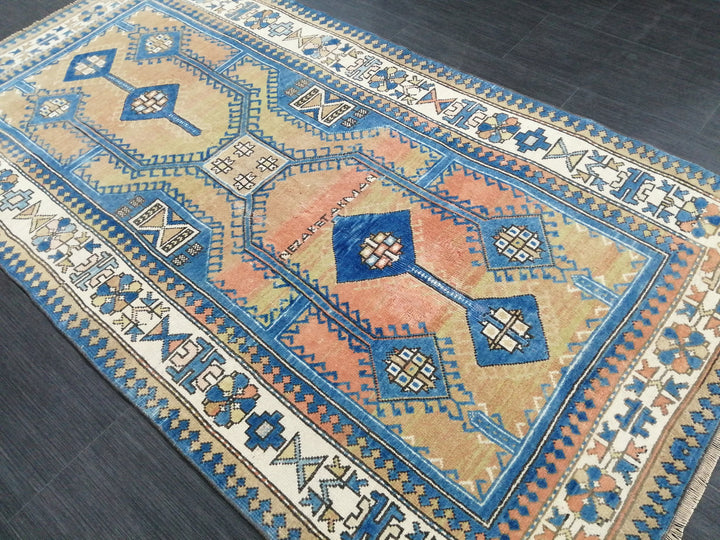 Turkish Oushak Rug 3' 7" x 6' 6" Hand-Knotted