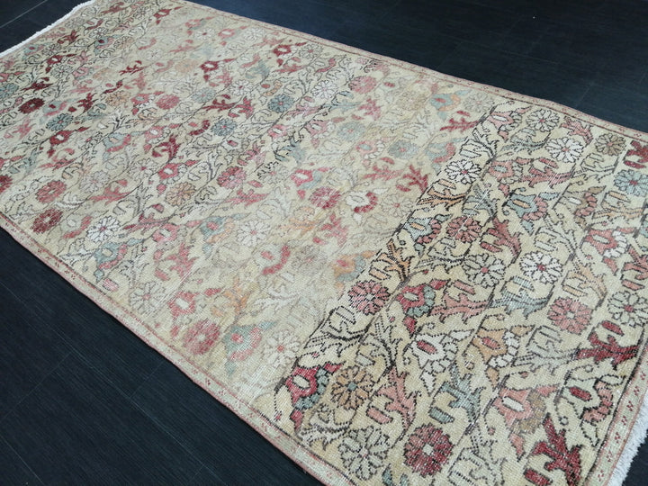 Turkish Oushak Rug 4' 4" x 9' 1" Hand-Knotted