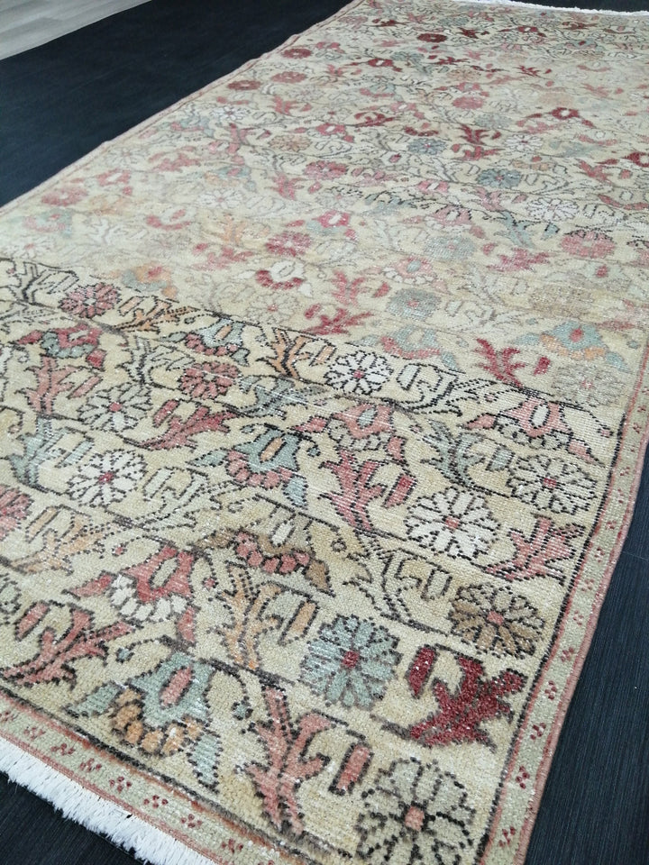 Turkish Oushak Rug 4' 4" x 9' 1" Hand-Knotted view