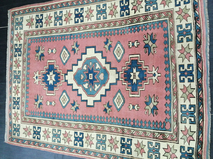 Blue Turkish Oushak Rug 5' 7" x 7' 3" Hand-Knotted | No. WR57883