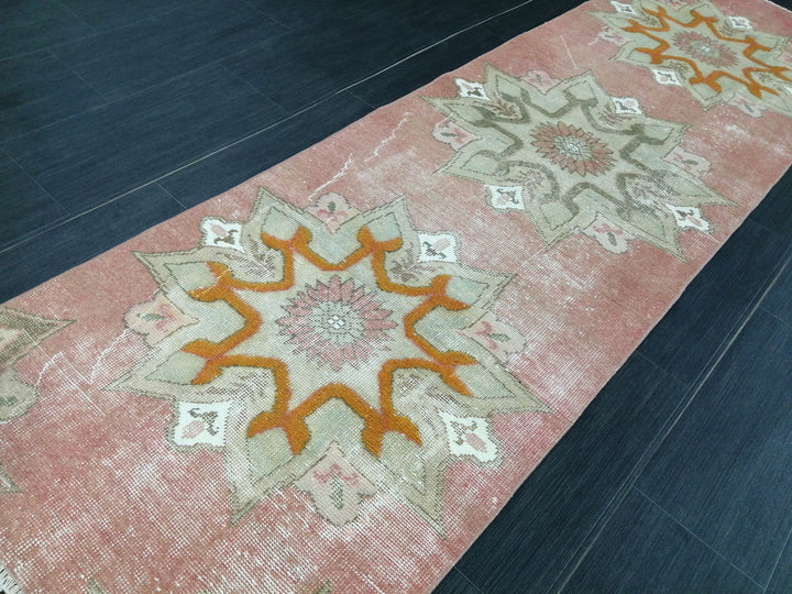 Turkish Runner Rug 2' 5" x 8' 3" Hand-Knotted texture