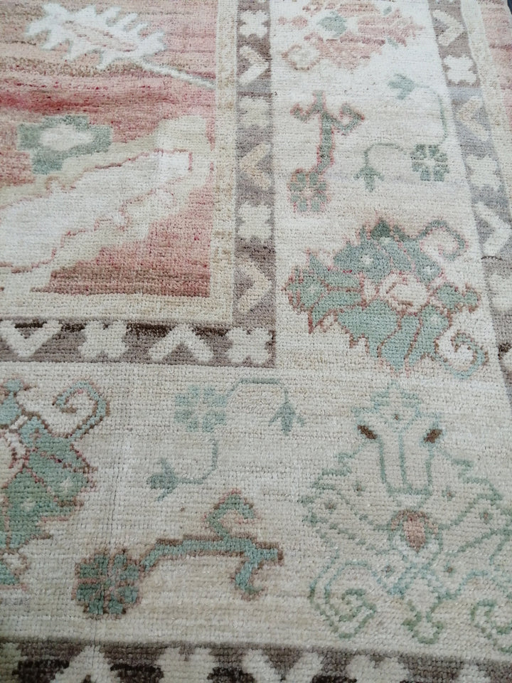 Beige Turkish Oushak Rug 8' 11" x 12' 7" Hand-Knotted view 9