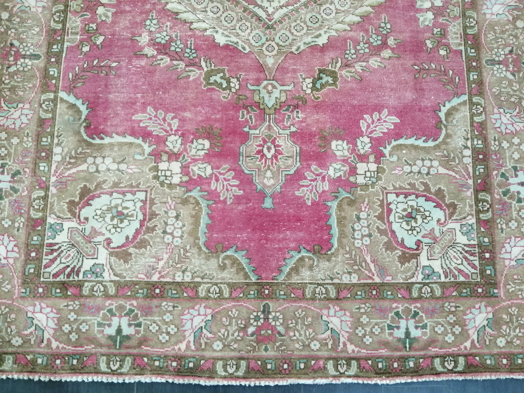 Turkish Oushak Rug 6' 6" x 9' 8" Hand-Knotted field