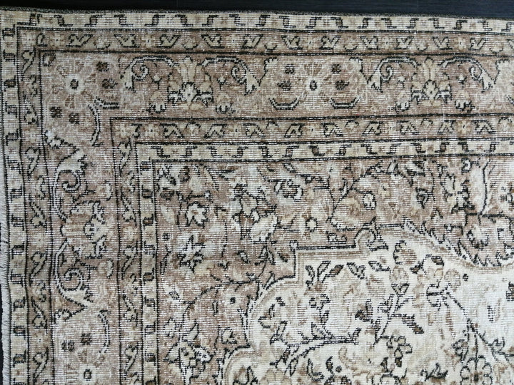 Rust Turkish Oushak Rug 6' 6" x 9' 10" Hand-Knotted pattern