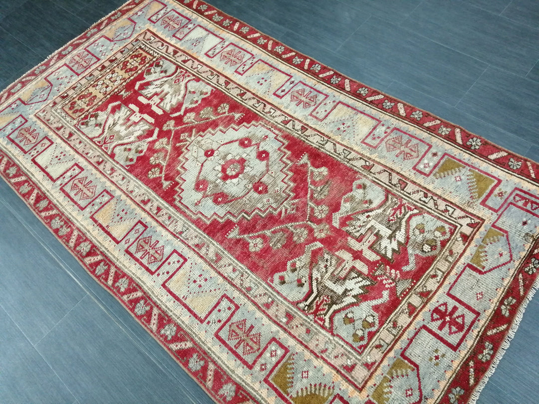 Turkish Oushak Rug 3' 7" x 6' 5" Hand-Knotted reverse