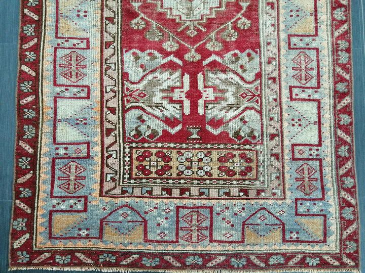 Turkish Oushak Rug 3' 7" x 6' 5" Hand-Knotted close-up