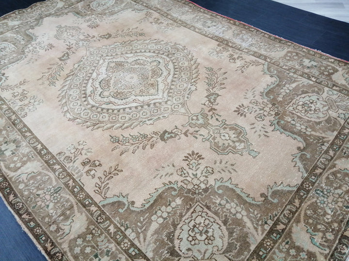 Muted Vintage Turkish Rug 6' 6" x 9' 7" - No. WR86368