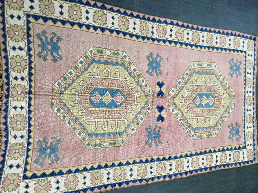 Blue Turkish Oushak Rug 4' 11" x 8' 5" Hand-Knotted | No. WR95682