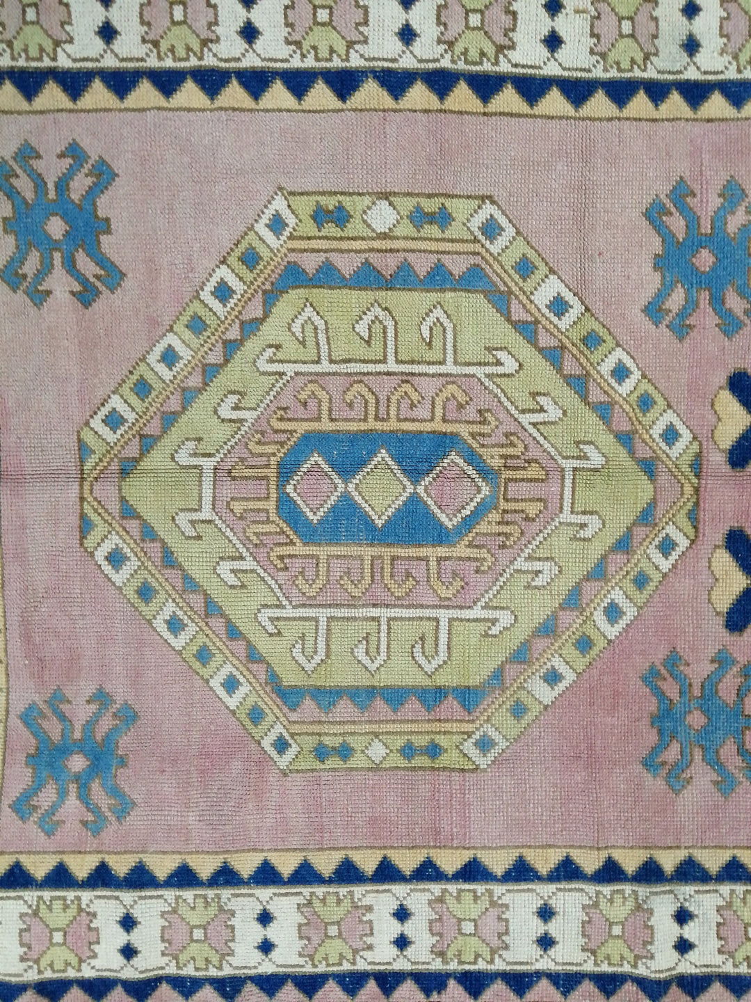 Blue Turkish Oushak Rug 4' 11" x 8' 5" Hand-Knotted | No. WR95682