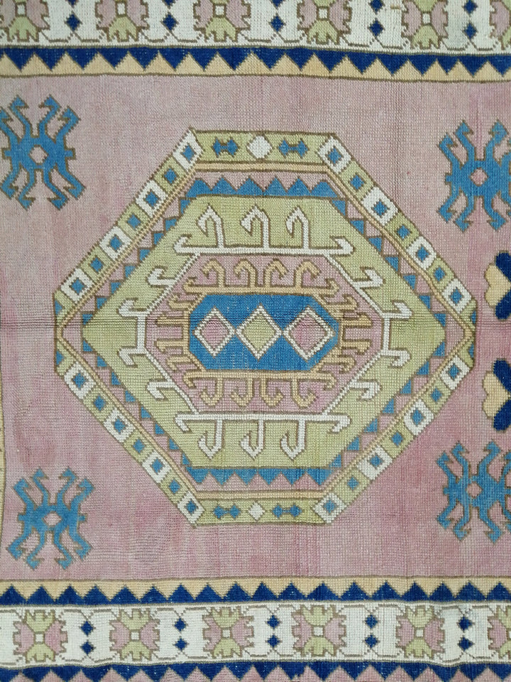 Blue Turkish Oushak Rug 4' 11" x 8' 5" Hand-Knotted | No. WR95682