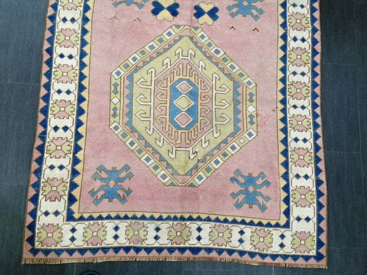 Blue Turkish Oushak Rug 4' 11" x 8' 5" Hand-Knotted | No. WR95682