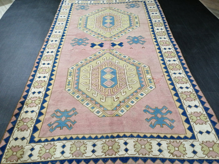 Blue Turkish Oushak Rug 4' 11" x 8' 5" Hand-Knotted | No. WR95682