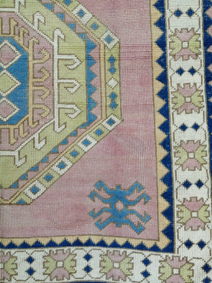 Blue Turkish Oushak Rug 4' 11" x 8' 5" Hand-Knotted | No. WR95682