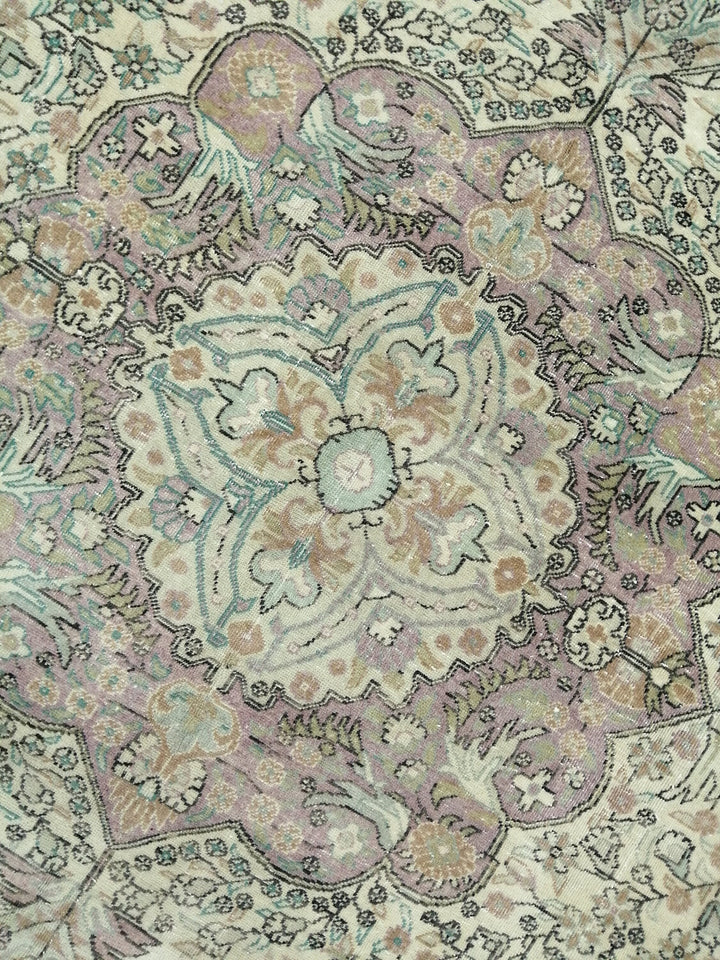 Beige Turkish Oushak Rug 6' 2" x 9' 4" Hand-Knotted view 9