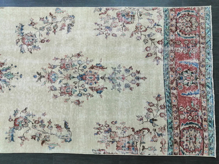 Beige Turkish Runner Rug 3' 10" x 11' 8" Hand-Knotted view
