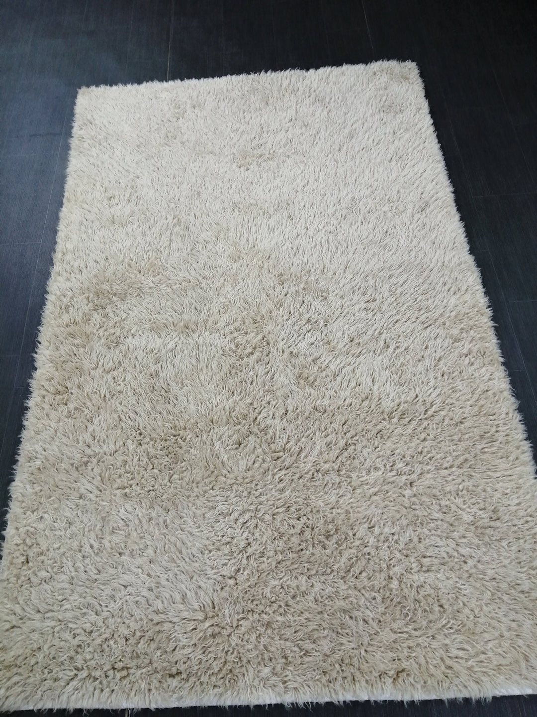 Tan Turkish Vintage Rug 5' x 7' 11" Hand-Knotted pattern
