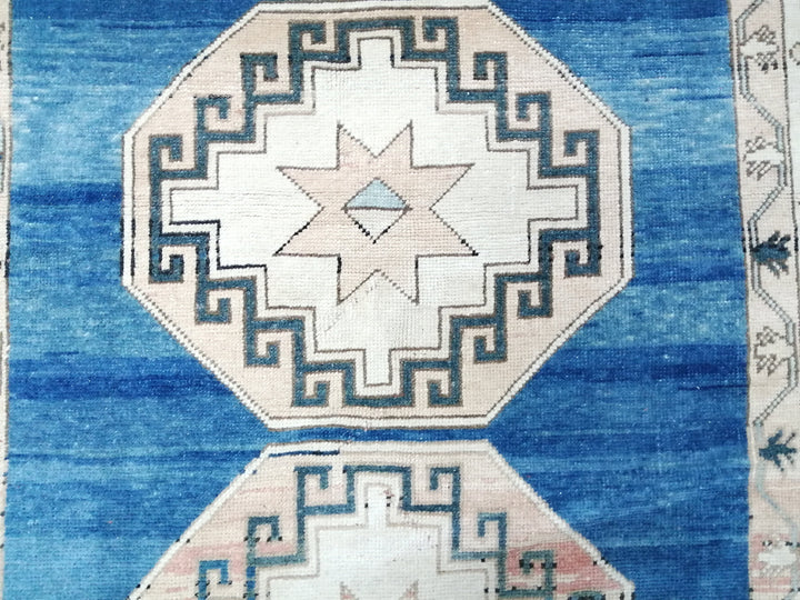 Blue Turkish Oushak Rug 4' 4" x 6' 7" Hand-Knotted | No. WR79946