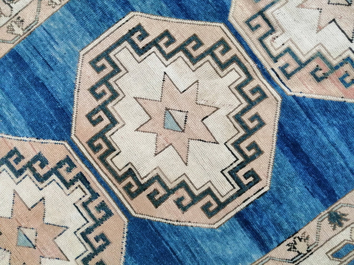 Blue Turkish Oushak Rug 4' 4" x 6' 7" Hand-Knotted | No. WR79946