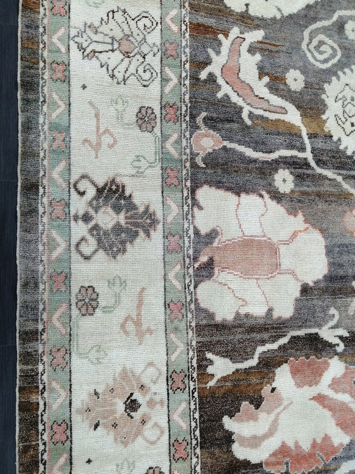 Turkish Oushak Rug 8' 9" x 12' 6" Hand-Knotted view 9