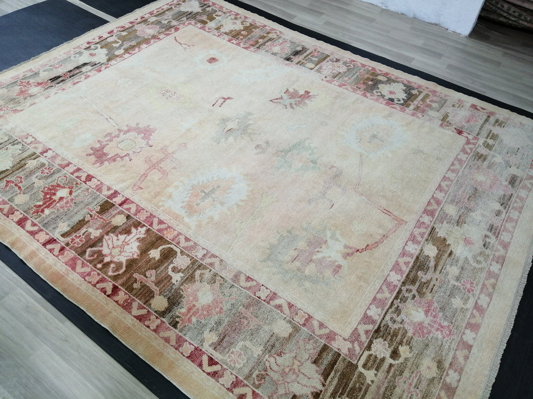 Turkish Oushak Rug 9' 4" x 11' 8" Hand-Knotted view
