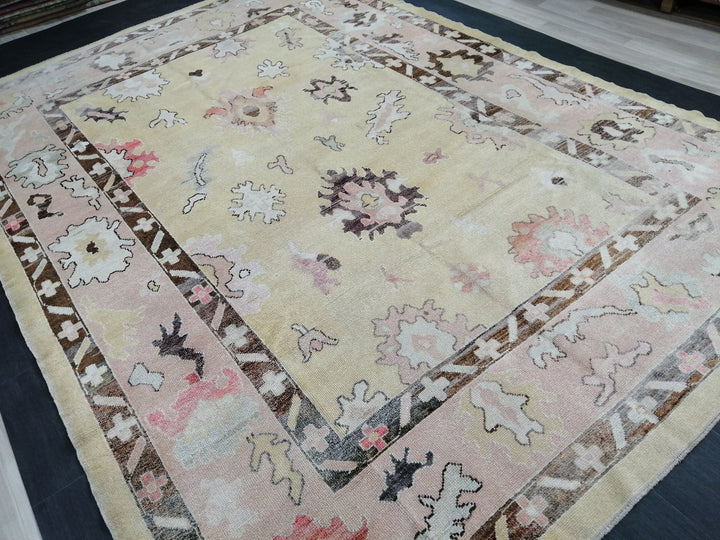 Turkish Oushak Rug 8' 8" x 12' 8" Hand-Knotted