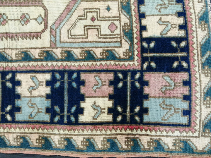 Blue Turkish Oushak Rug 4' 6" x 6' 9" Hand-Knotted | No. WR51958
