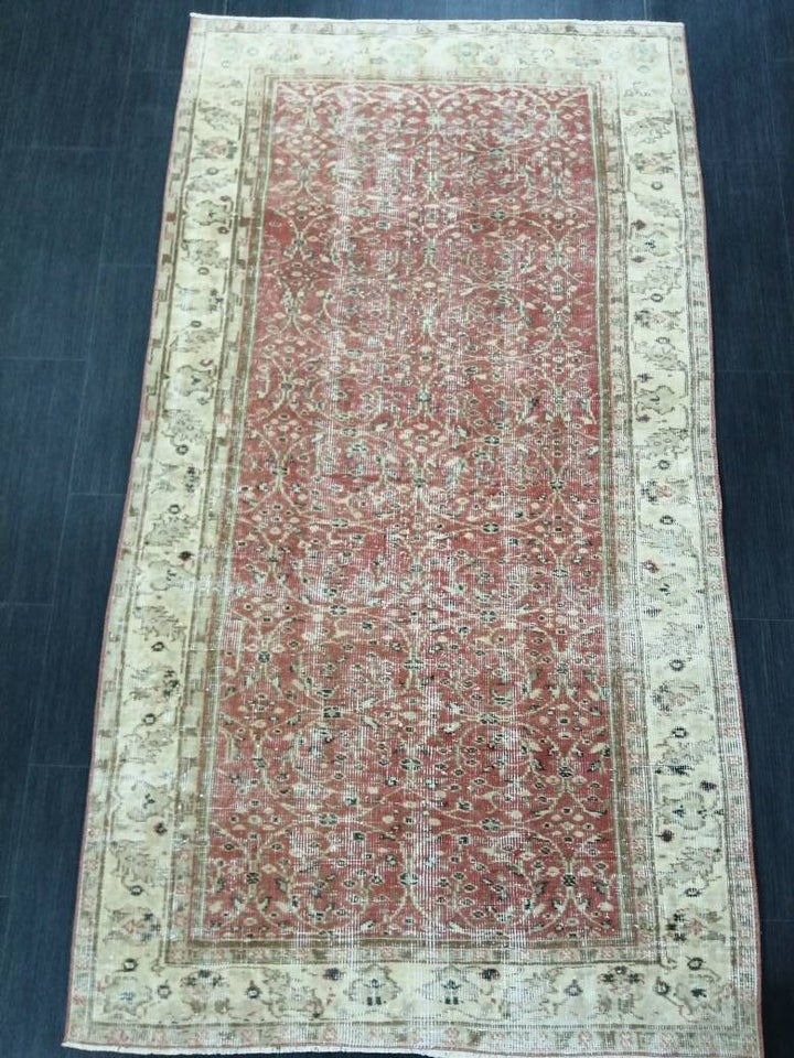 Rust Turkish Runner Rug 3' 8" x 6' 9" Hand-Knotted view