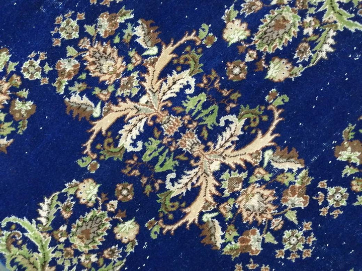 Blue Turkish Oushak Rug 4' 9" x 8' 6" Hand-Knotted | No. WR87623