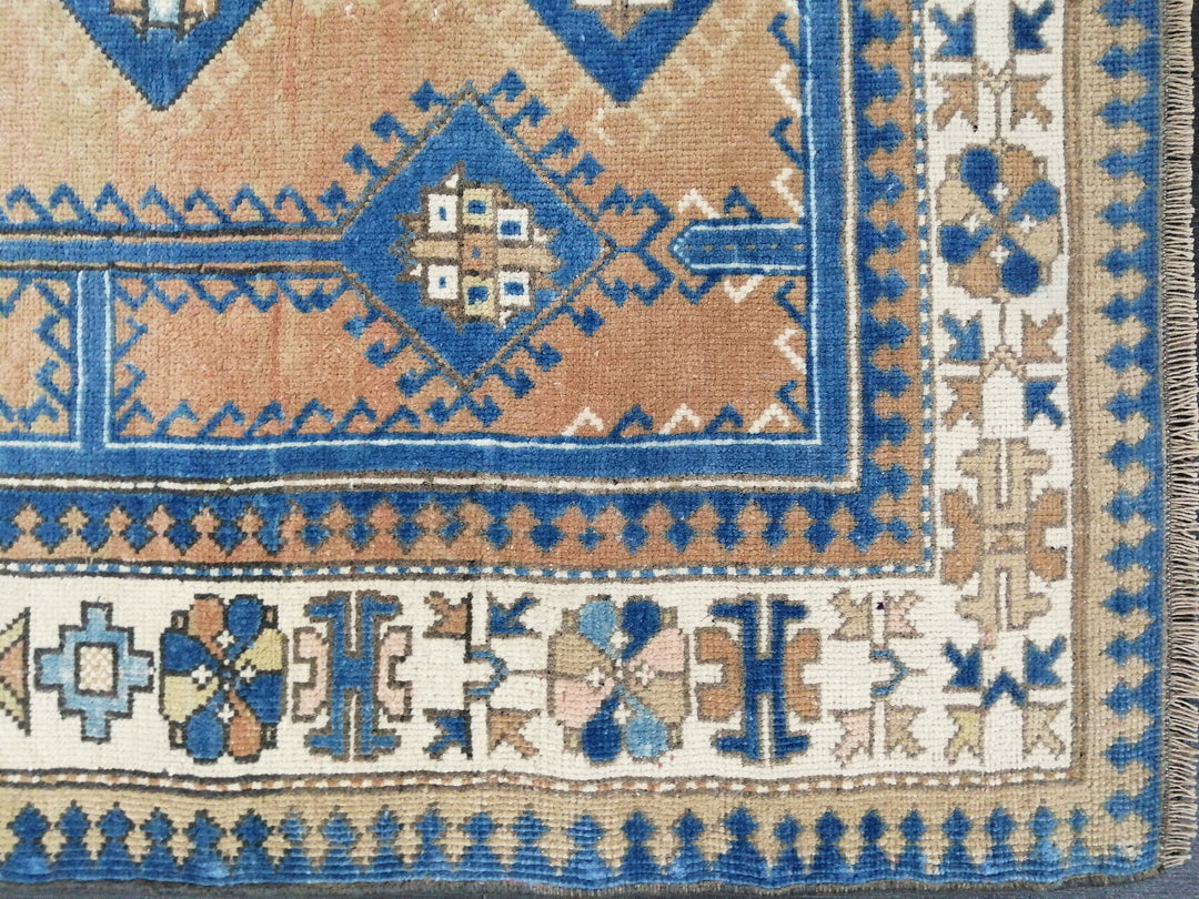 Turkish Oushak Rug 3' 7" x 6' 6" Hand-Knotted field