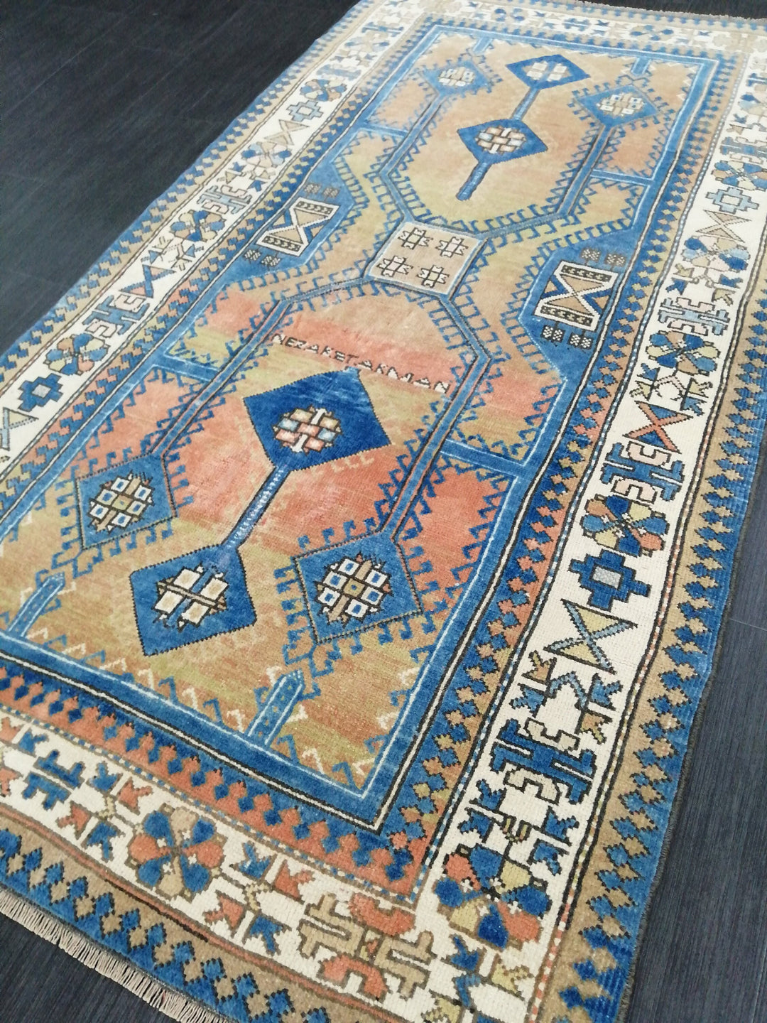 Turkish Oushak Rug 3' 7" x 6' 6" Hand-Knotted reverse