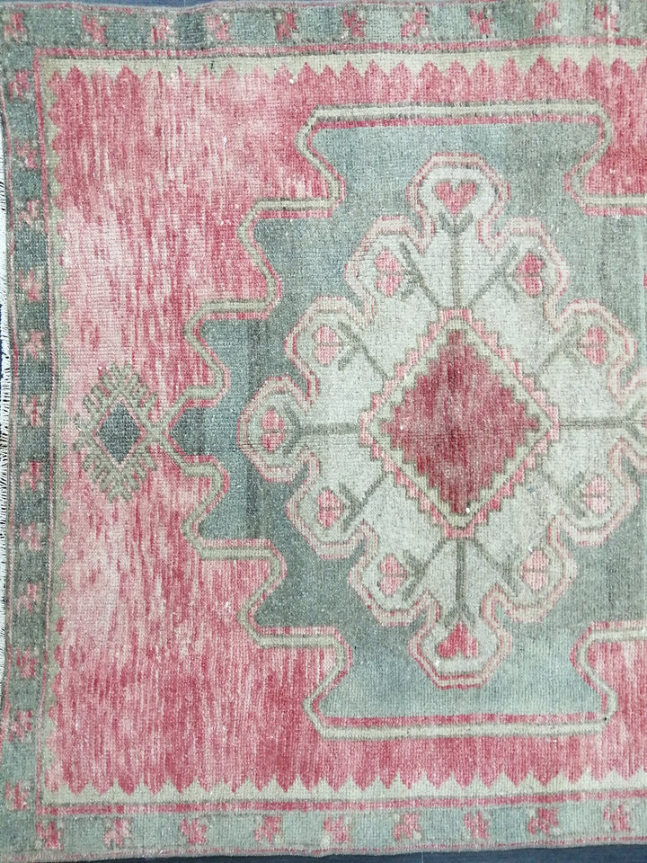 Turkish Runner Rug 3' 8" x 10' Hand-Knotted field