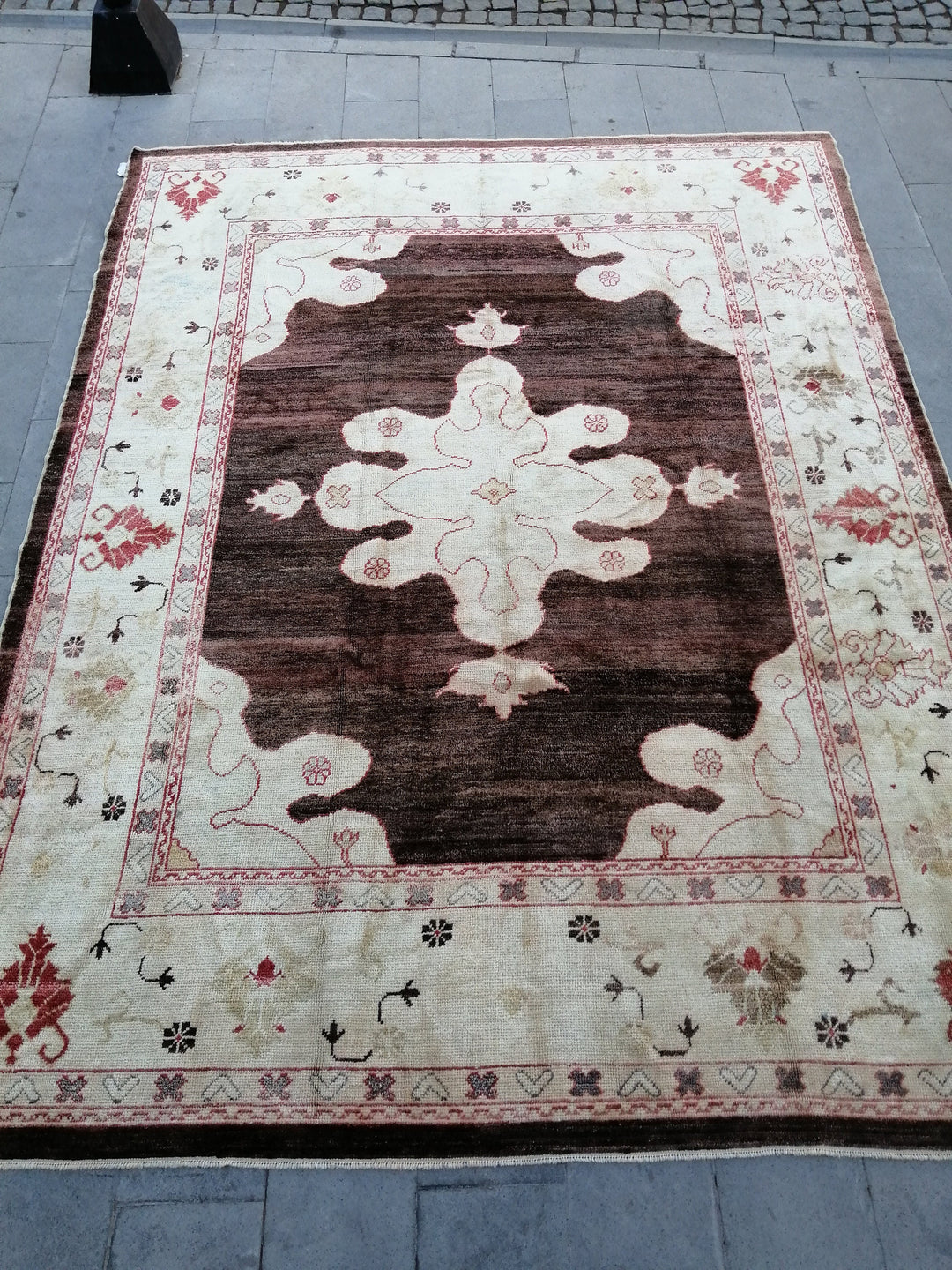 Turkish Oushak Rug 9' 1" x 11' 10" Hand-Knotted view