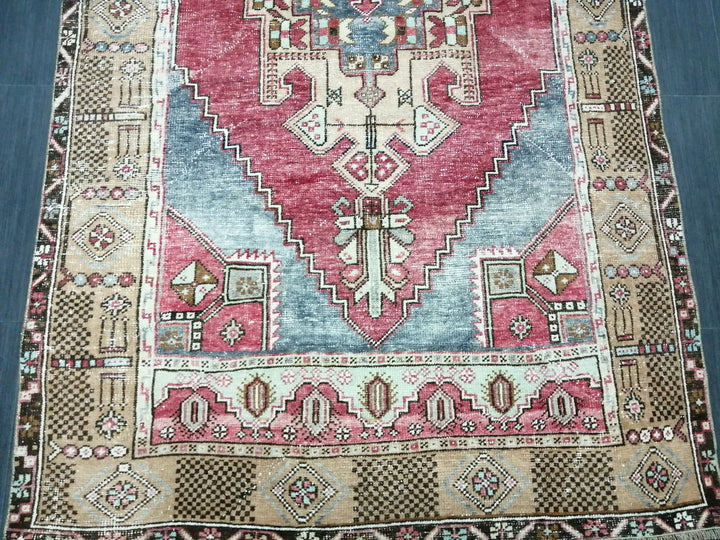 Blue Turkish Oushak Rug 4' 3" x 8' 4" Hand-Knotted | No. WR82702