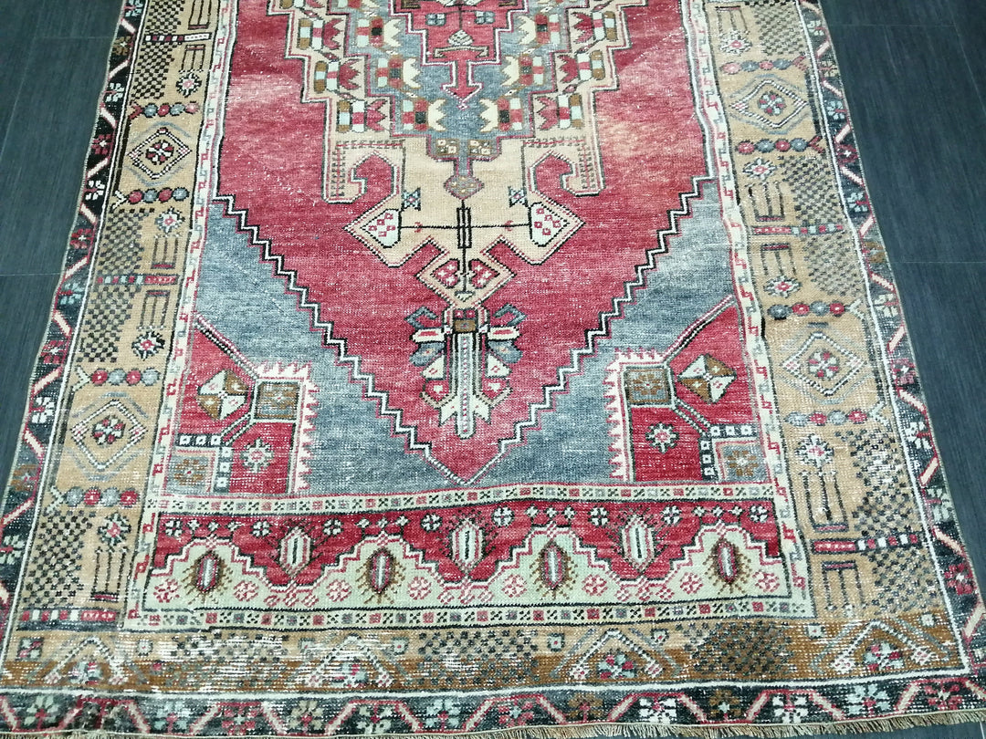 Blue Turkish Oushak Rug 4' 3" x 8' 4" Hand-Knotted | No. WR82702