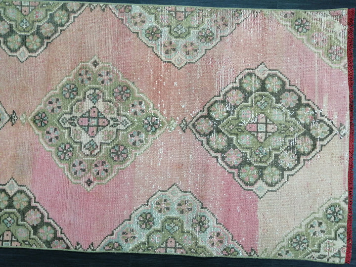 Turkish Runner Rug 2' 11" x 10' 2" Hand-Knotted detail