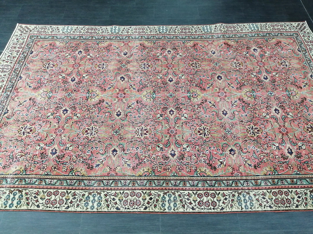 Turkish Oushak Rug 6' 3" x 10' 3" Hand-Knotted view 9