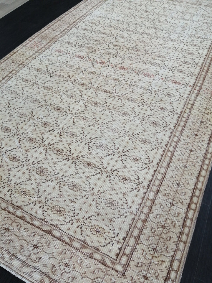 Rust Turkish Oushak Rug 5' 2" x 9' Hand-Knotted reverse