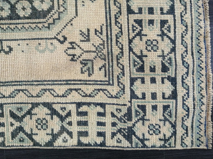 Beige Turkish Runner Rug 3' 8" x 11' 7" Hand-Knotted view