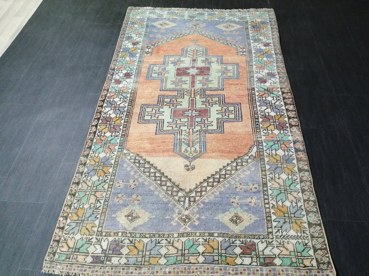 Rust Turkish Oushak Rug 3' 9" x 6' 6" Hand-Knotted field