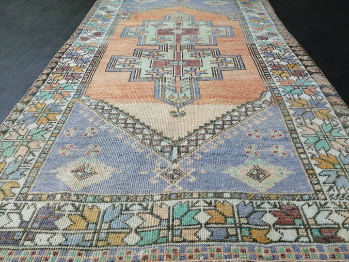 Rust Turkish Oushak Rug 3' 9" x 6' 6" Hand-Knotted detail