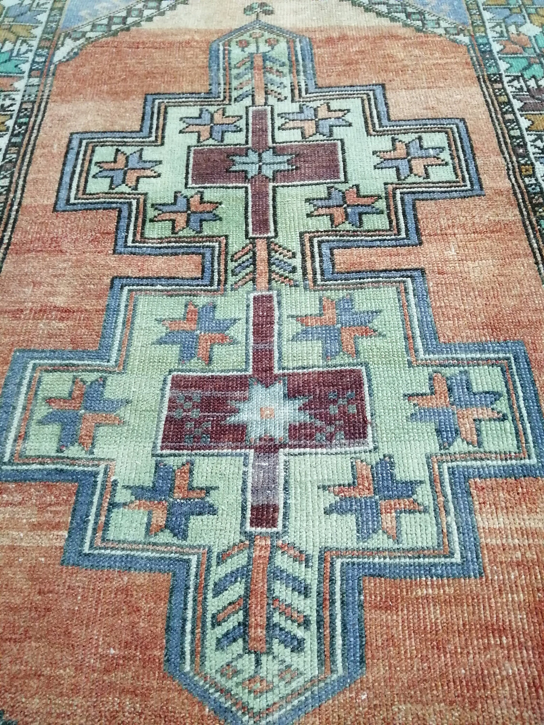 Rust Turkish Oushak Rug 3' 9" x 6' 6" Hand-Knotted view 9