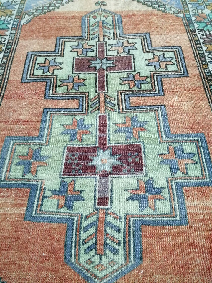 Rust Turkish Oushak Rug 3' 9" x 6' 6" Hand-Knotted view 9