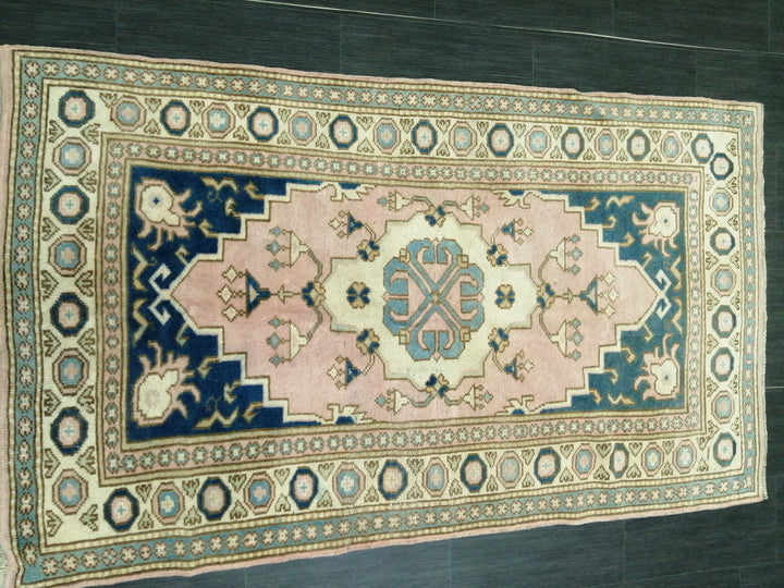 Blue Turkish Oushak Rug 3' 9" x 6' 6" Hand-Knotted | No. WR63371